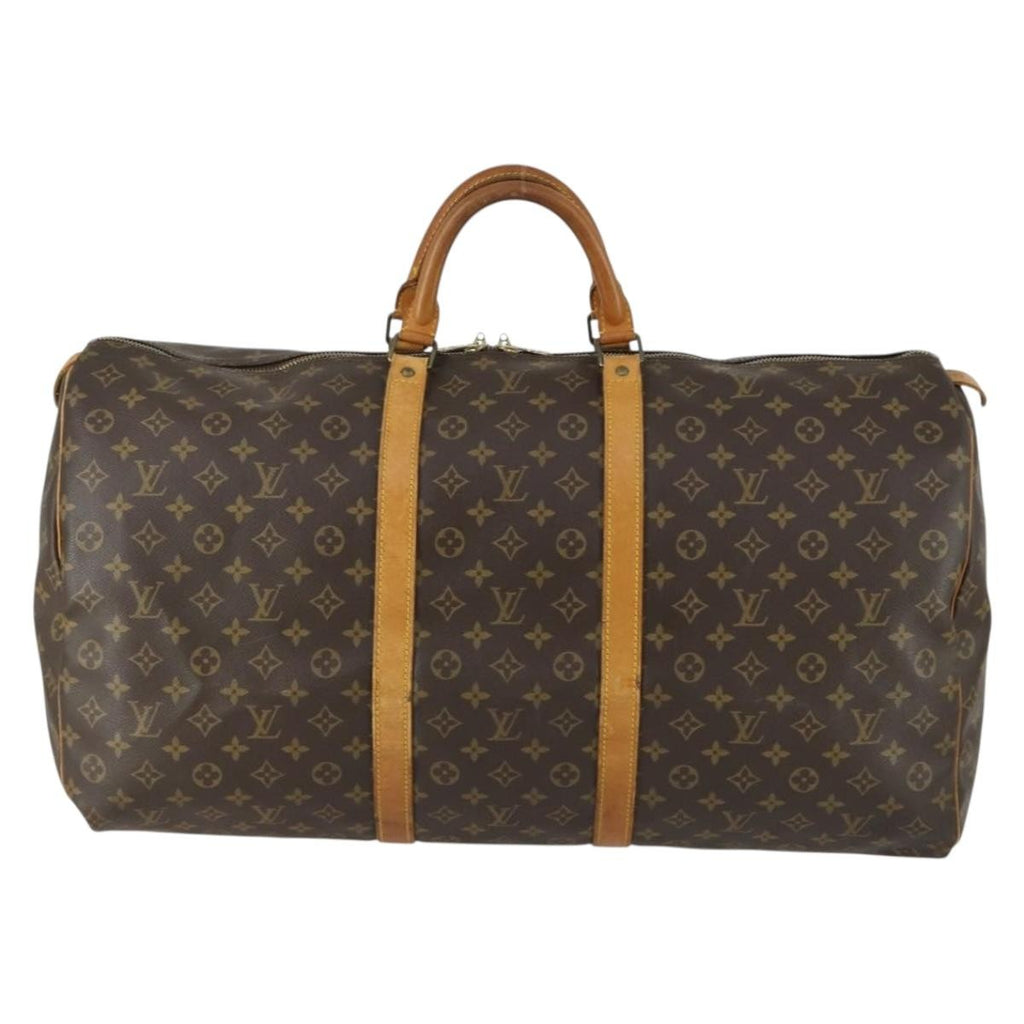 Louis Vuitton Keepall Bag Monogram Canvas Brown Canvas Travel Bag