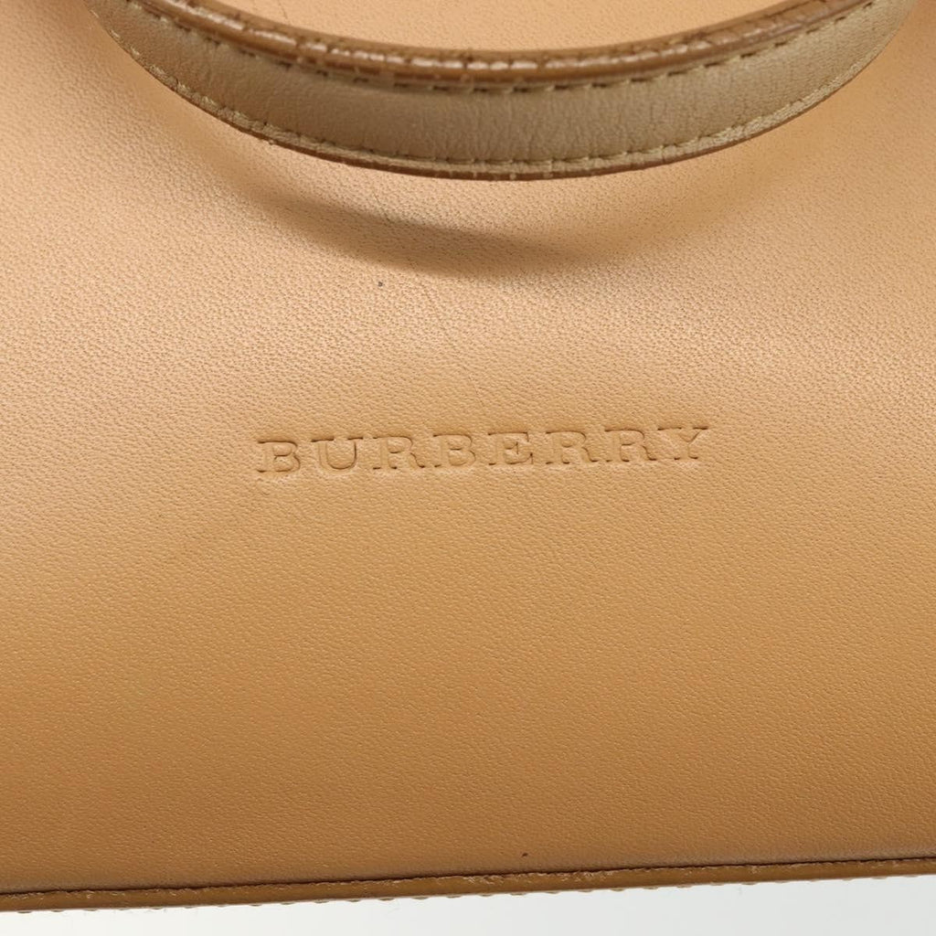 Burberry Vintage Handbag Leather Beige Leather Handbag