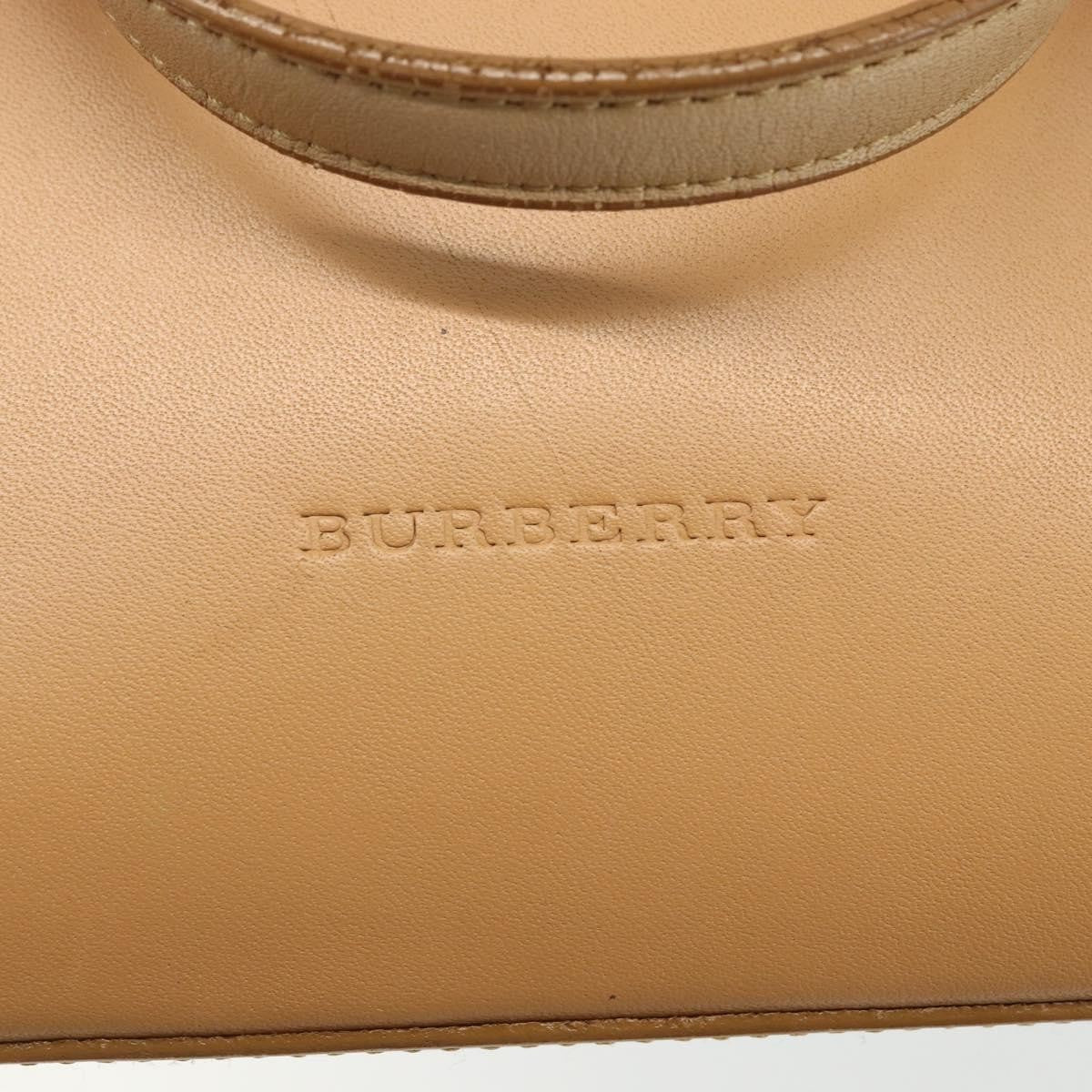 Burberry Vintage Handbag Leather Beige Leather Handbag