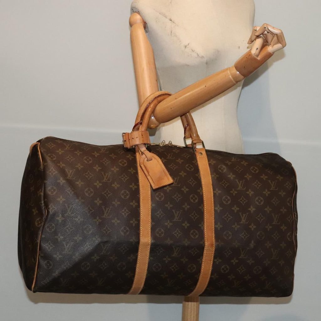 Louis Vuitton Keepall Bag Monogram Canvas Brown Canvas Travel Bag