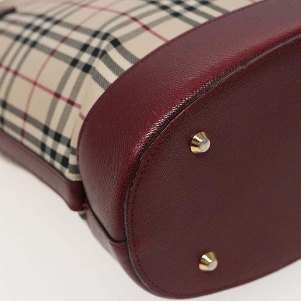 Burberry Nova Check Tote Canvas And Leather Beige Canvas Tote Bag