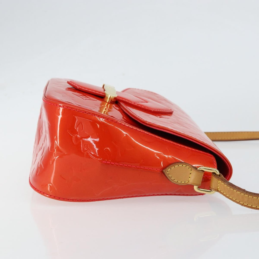 Louis Vuitton Bellflower Handbag Monogram Vernis Red Patent_Leather Shoulder Bag