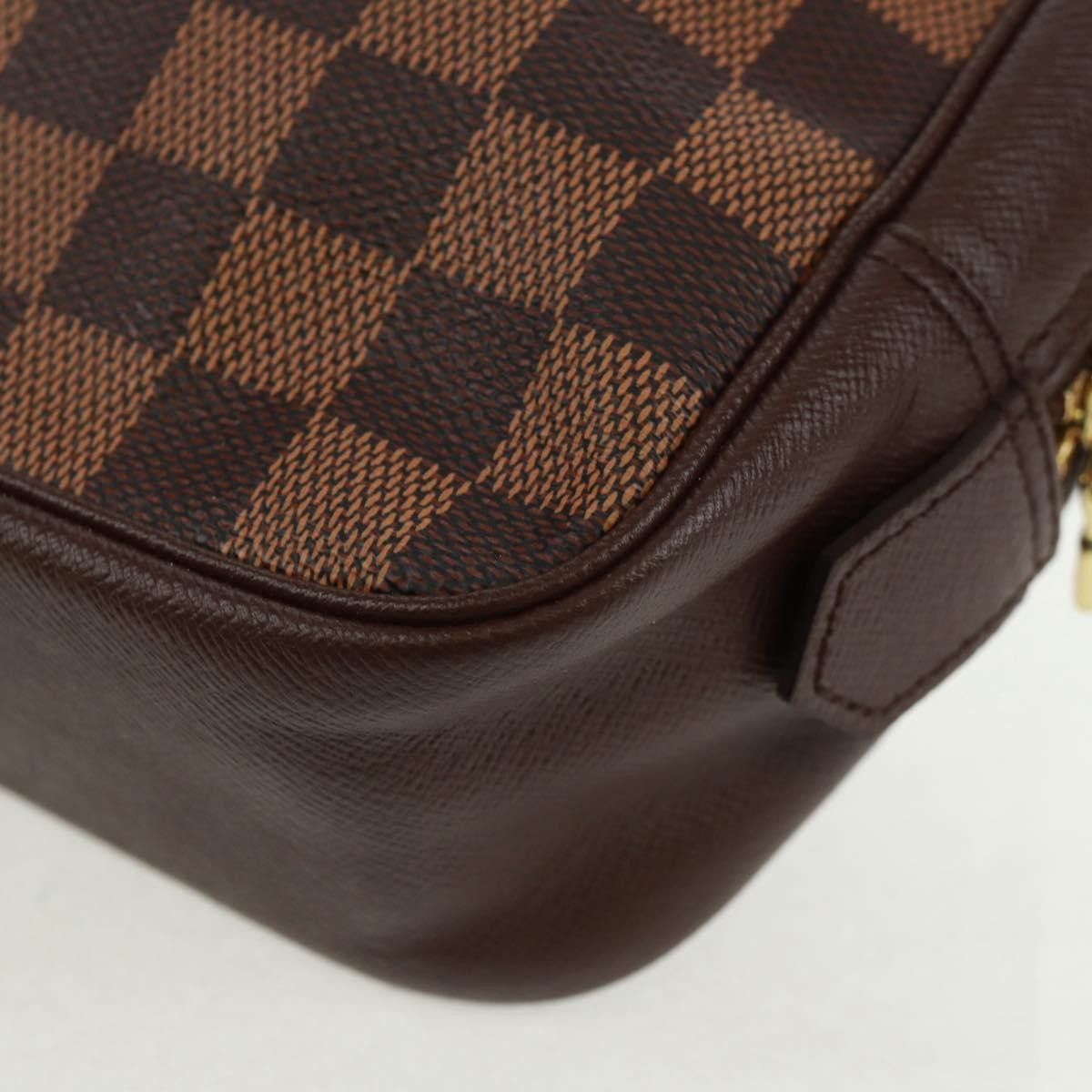 Louis Vuitton Trousse Toilette Damier Canvas Brown Canvas Clutche & Pouche Bag