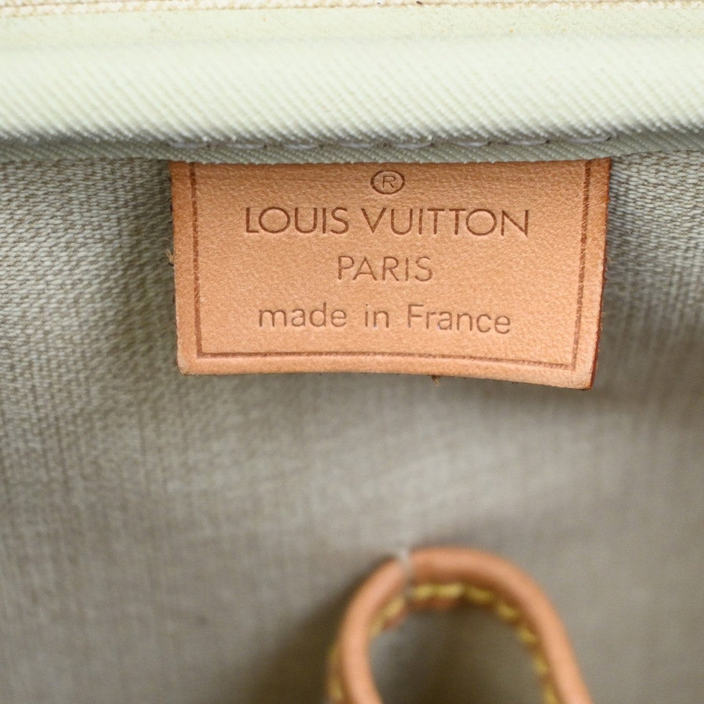 Louis Vuitton Deauville Handbag Monogram Canvas Brown Leather Handbag
