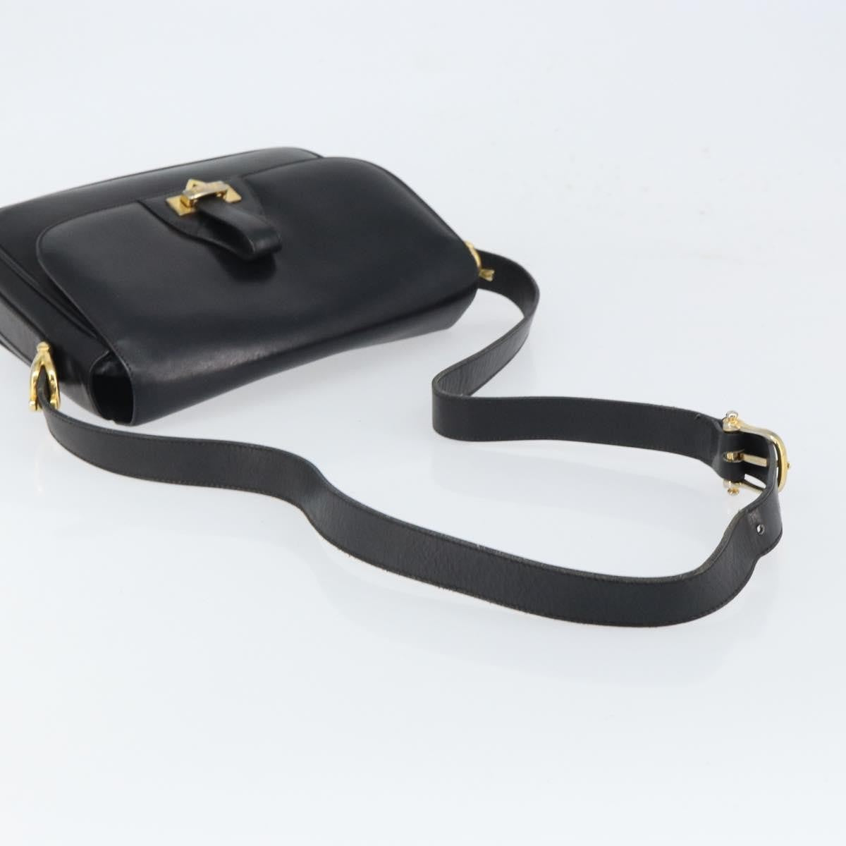 Celine Vintage Shoulder Bag Leather Black Leather Shoulder Bag Bag