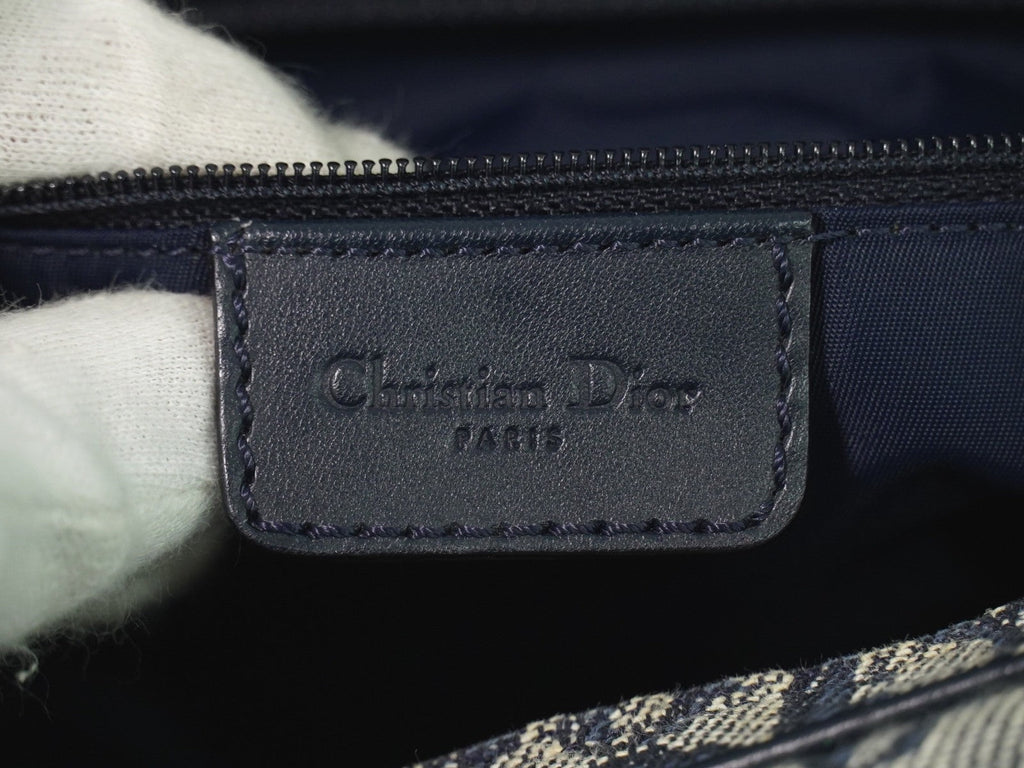 Christian Dior Trotter Shoulder Bag Canvas Gray Canvas Shoulder Bag Bag (Pre-Owned)