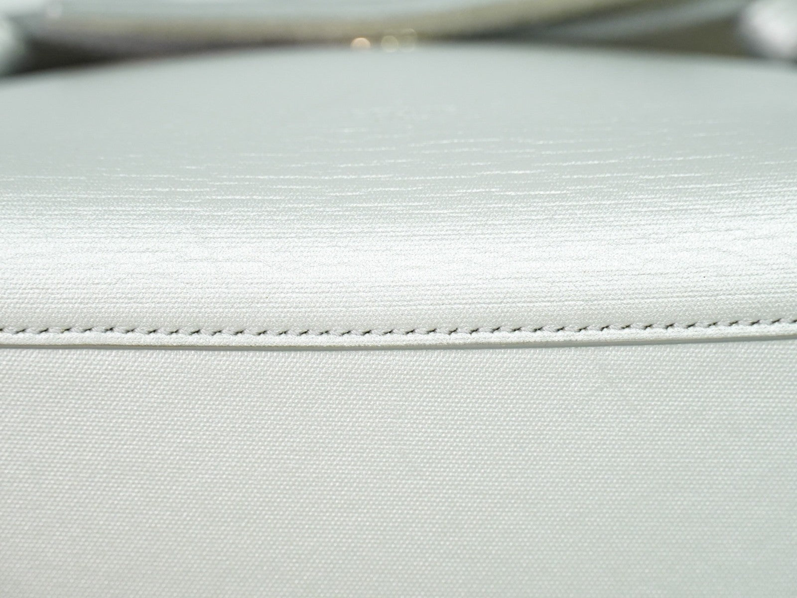 Celine Belt Bag Textured Leather Silver Leather Handbag