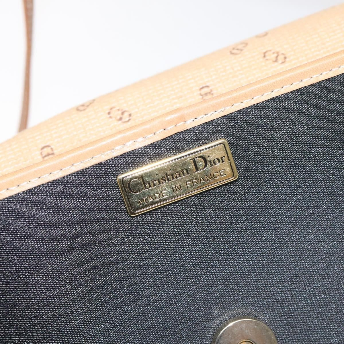 Christian Dior Vintage Cd Flap Shoulder Bag Canvas Black Pvc Shoulder Bag Bag (Pre-Owned)