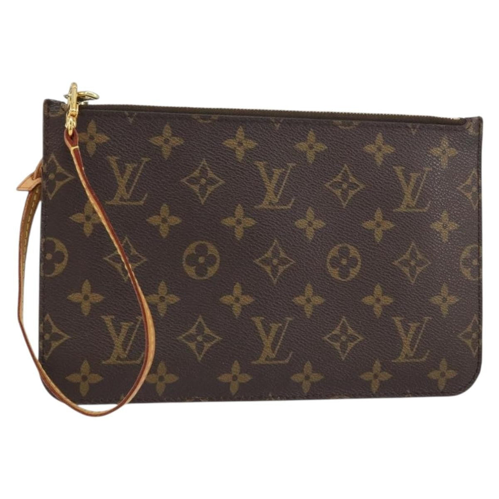 Louis Vuitton Neverfull Pochette Monogram Canvas Brown Canvas Clutche & Pouche Bag
