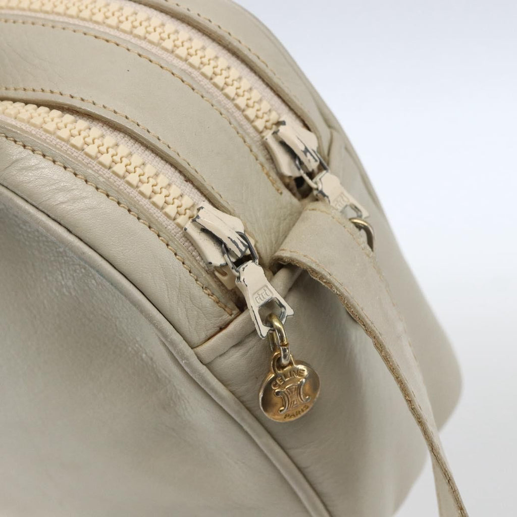 Celine Vintage Shoulder Bag Leather White Leather Shoulder Bag Bag