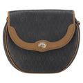 Christian Dior Vintage Honeycomb Flap Crossbody Bag Coated Canvas Black Canvas Shoulder Bag Bag (Pre-Owned)