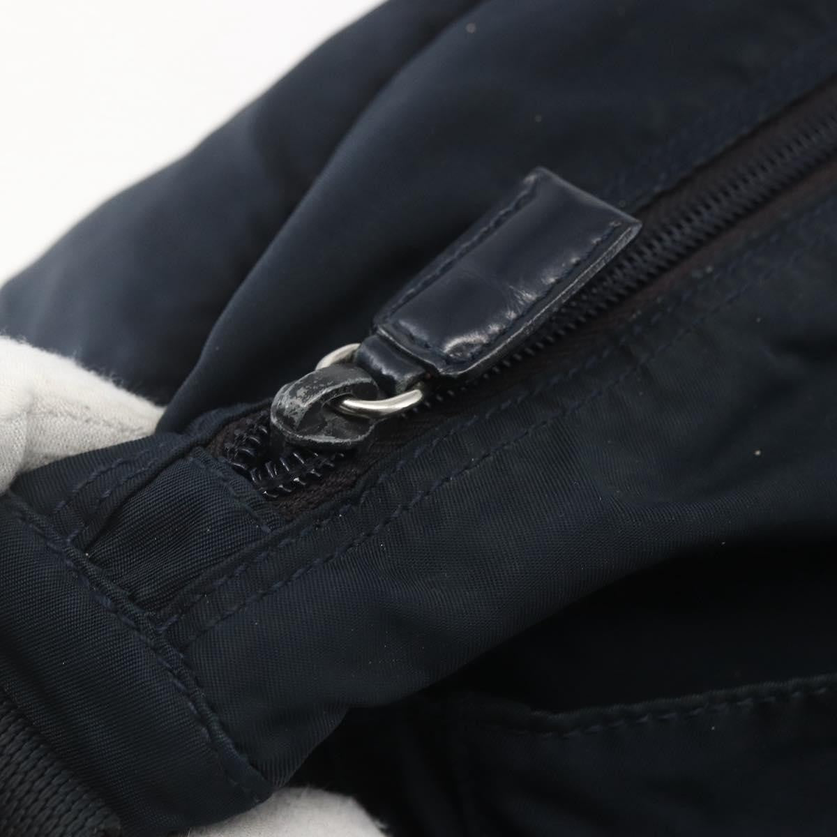 Prada Zip Buckle Messenger Bag Tessuto Navy Nylon Shoulder Bag Bag