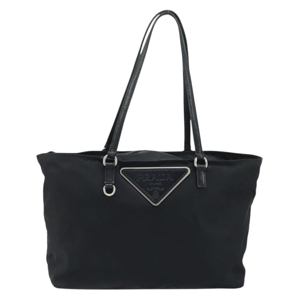 Prada Vintage Zip Tote Tessuto Black Nylon Tote Bag Bag
