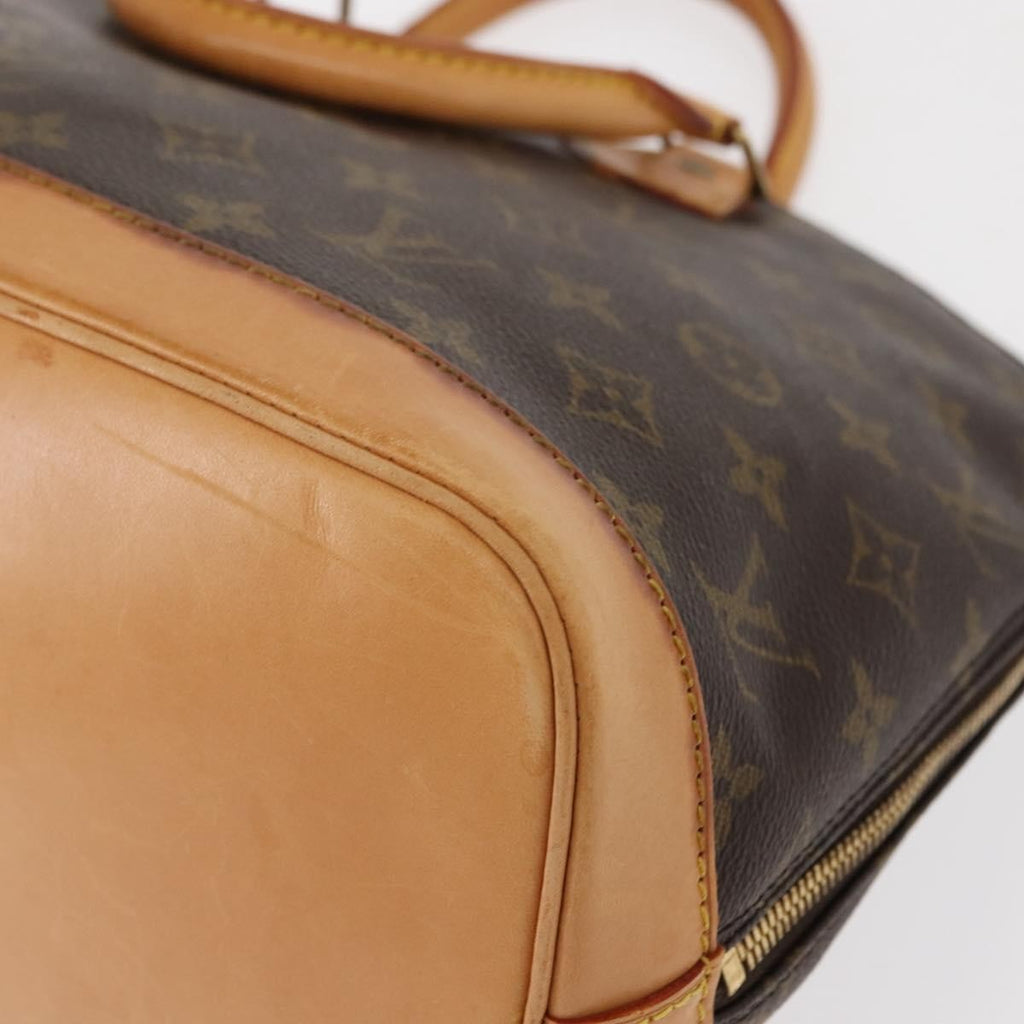 Louis Vuitton Alma Handbag Monogram Canvas Brown Canvas Handbag