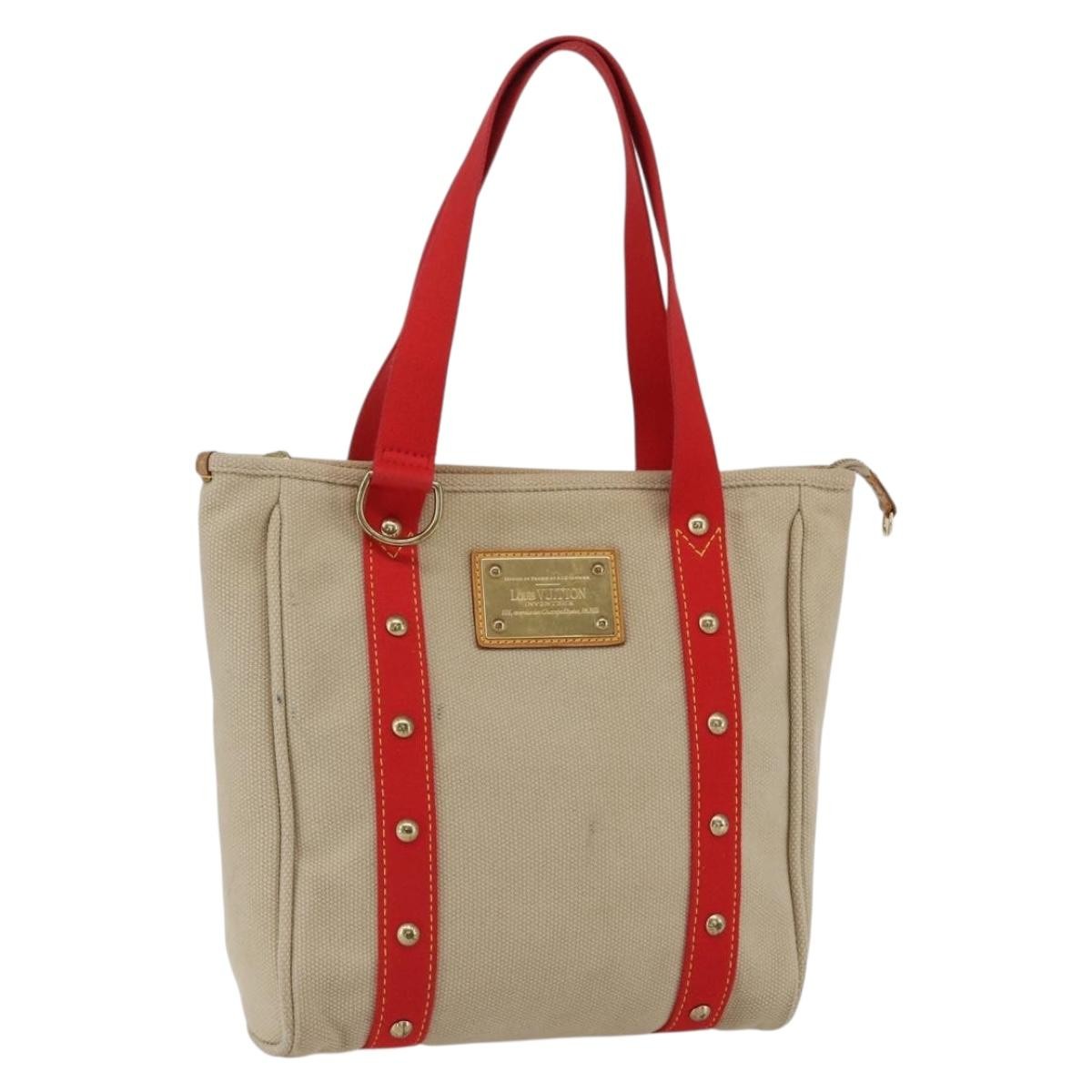 Louis Vuitton Antigua Tote Canvas Beige Canvas Tote Bag