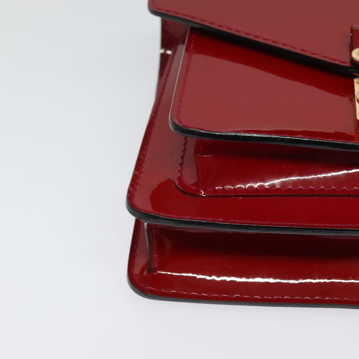 Louis Vuitton Monceau Handbag Vernis Red Patent_Leather Handbag