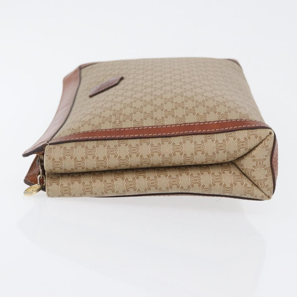 Celine Macadam Pochette Canvas And Leather Beige Canvas Clutche & Pouche Bag