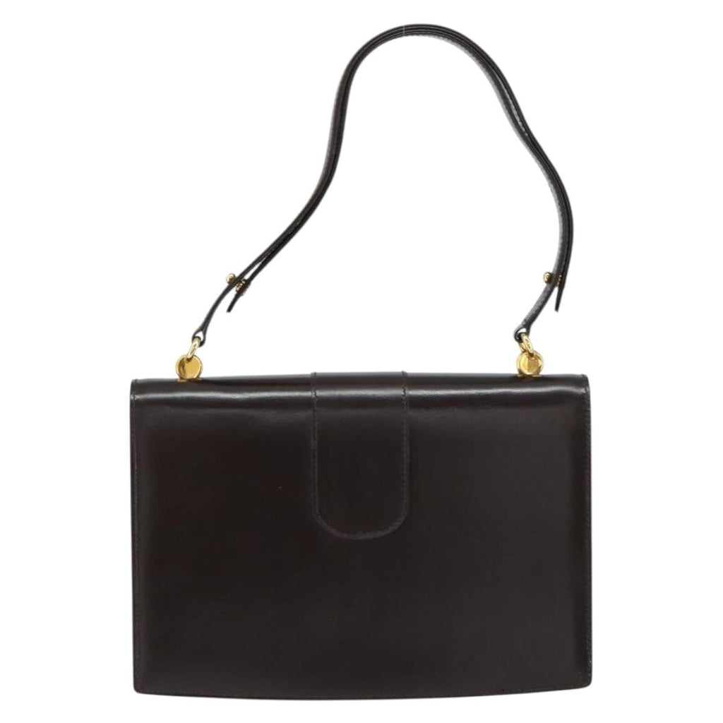 Gucci Vintage Shoulder Bag Leather Brown Leather Shoulder Bag Bag (Pre-Owned)
