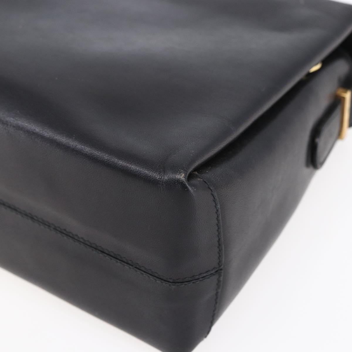 Celine Vintage Shoulder Bag Leather Black Leather Shoulder Bag Bag