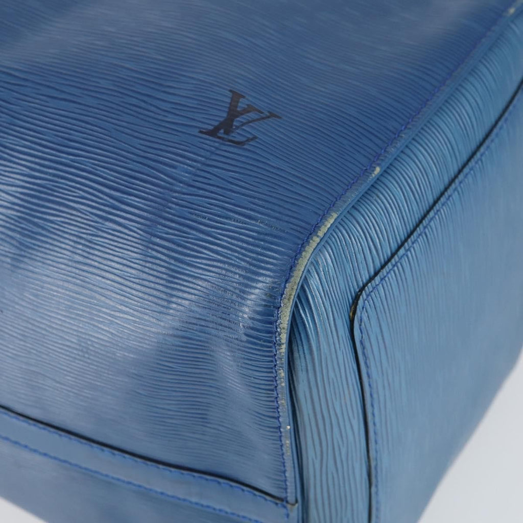 Louis Vuitton Keepall Bag Epi Leather Blue Leather Travel Bag