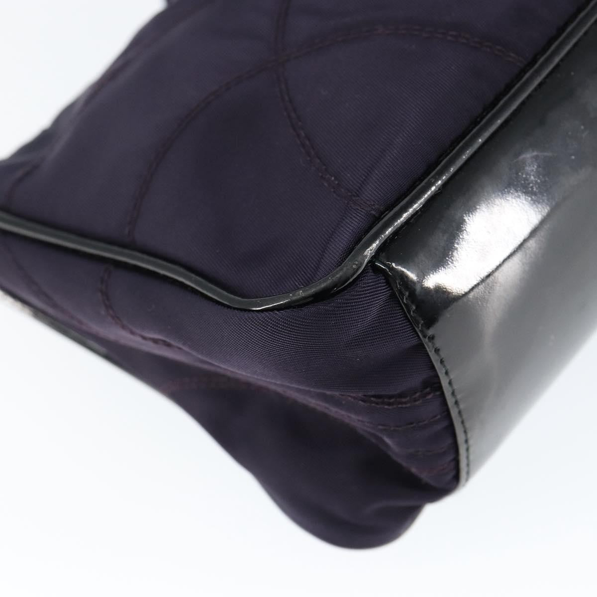 Prada Baguette Shoulder Bag Quilted Tessuto With Leather Purple Nylon Shoulder Bag Bag