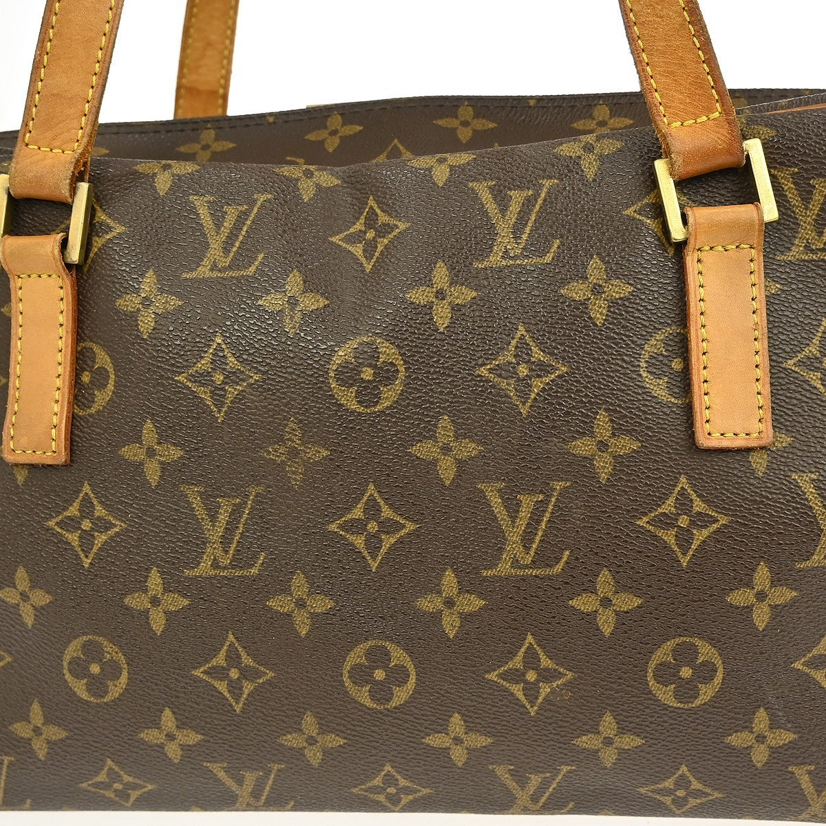 Louis Vuitton Cite Handbag Monogram Canvas Brown Canvas Shoulder Bag