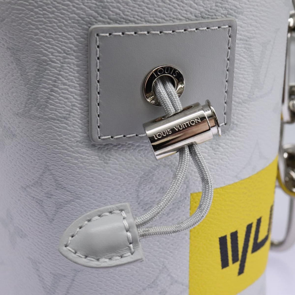 Louis Vuitton Chalk Nano Bag Limited Edition Logo Story Monogram Canvas Gray Canvas Clutche & Pouche Bag