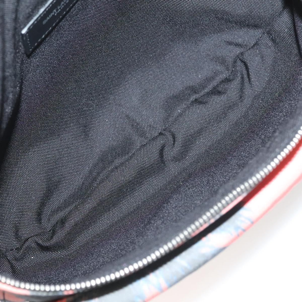 Saint Laurent Front Pocket Waist Bag Printed Nylon Pink Nylon Shoulder Bag Bag (Pre-Owned)