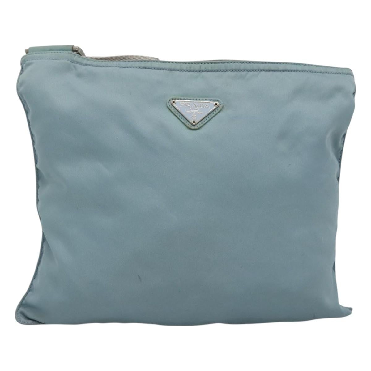 Prada Flat Messenger Bag Tessuto Blue Nylon Shoulder Bag Bag