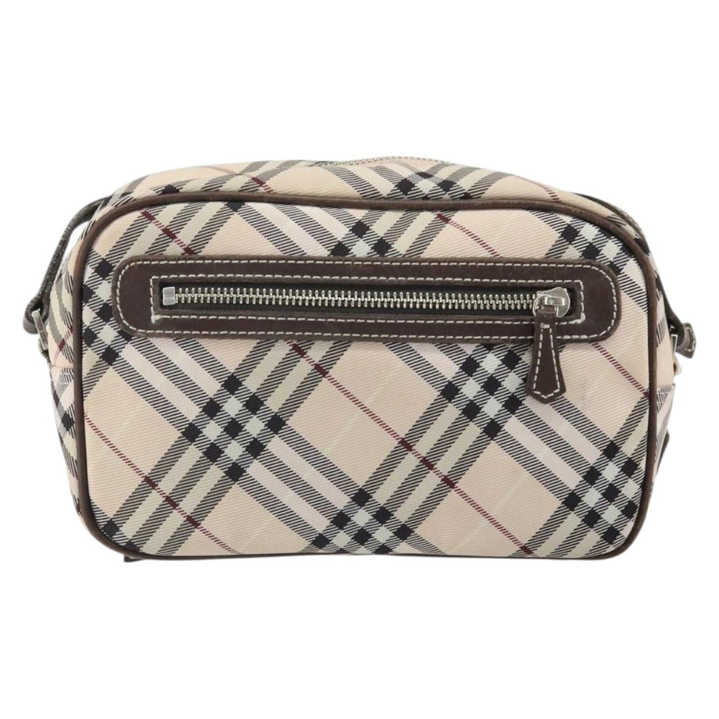 Burberry Nova Check Blue Label Nylon Beige Nylon Shoulder Bag