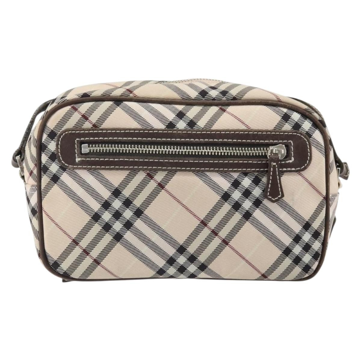 Burberry Nova Check Blue Label Nylon Beige Nylon Shoulder Bag