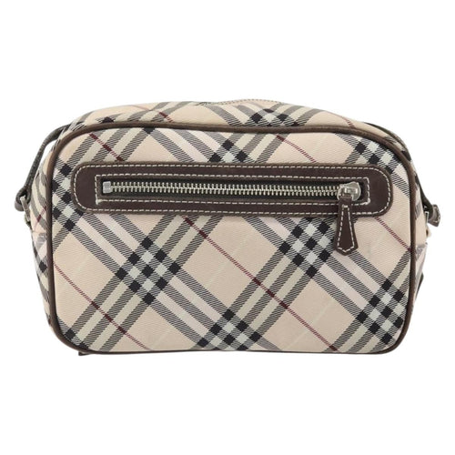 Burberry Nova Check Blue Label Nylon Beige Nylon Shoulder Bag