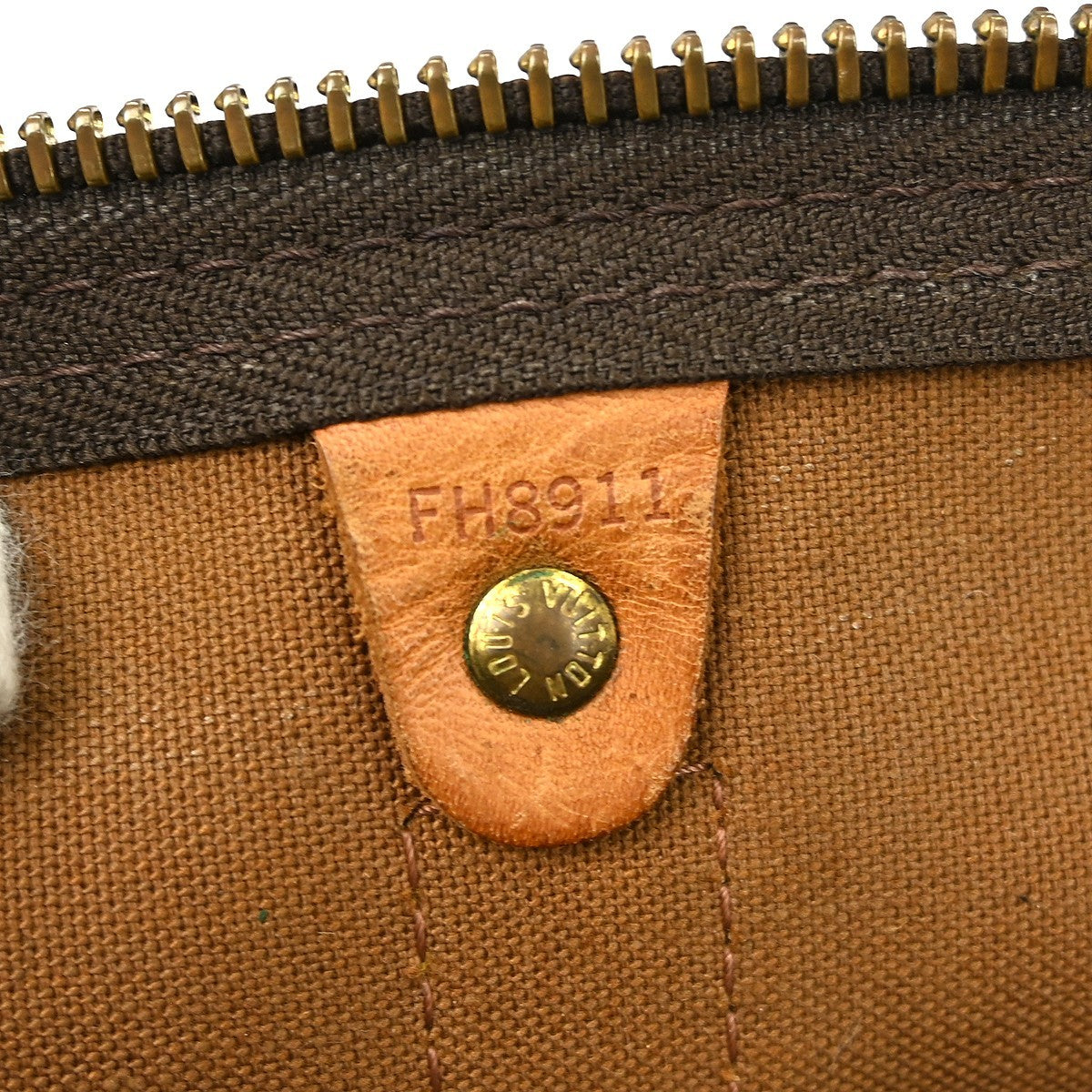 Louis Vuitton Keepall Bag Monogram Canvas Brown Canvas Travel Bag
