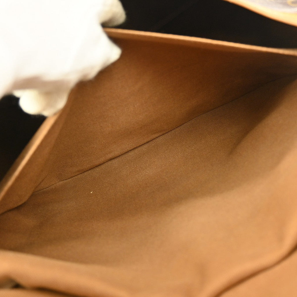 Louis Vuitton Saumur Handbag Monogram Canvas Brown Canvas Shoulder Bag
