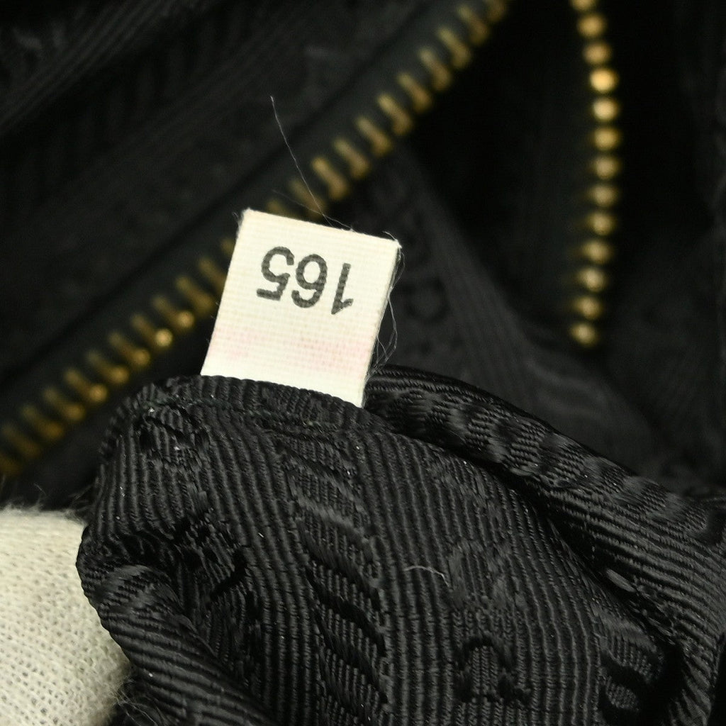 Prada Zip Convertible Shopping Tote Tessuto With Saffiano Leather Black Nylon Tote Bag Bag