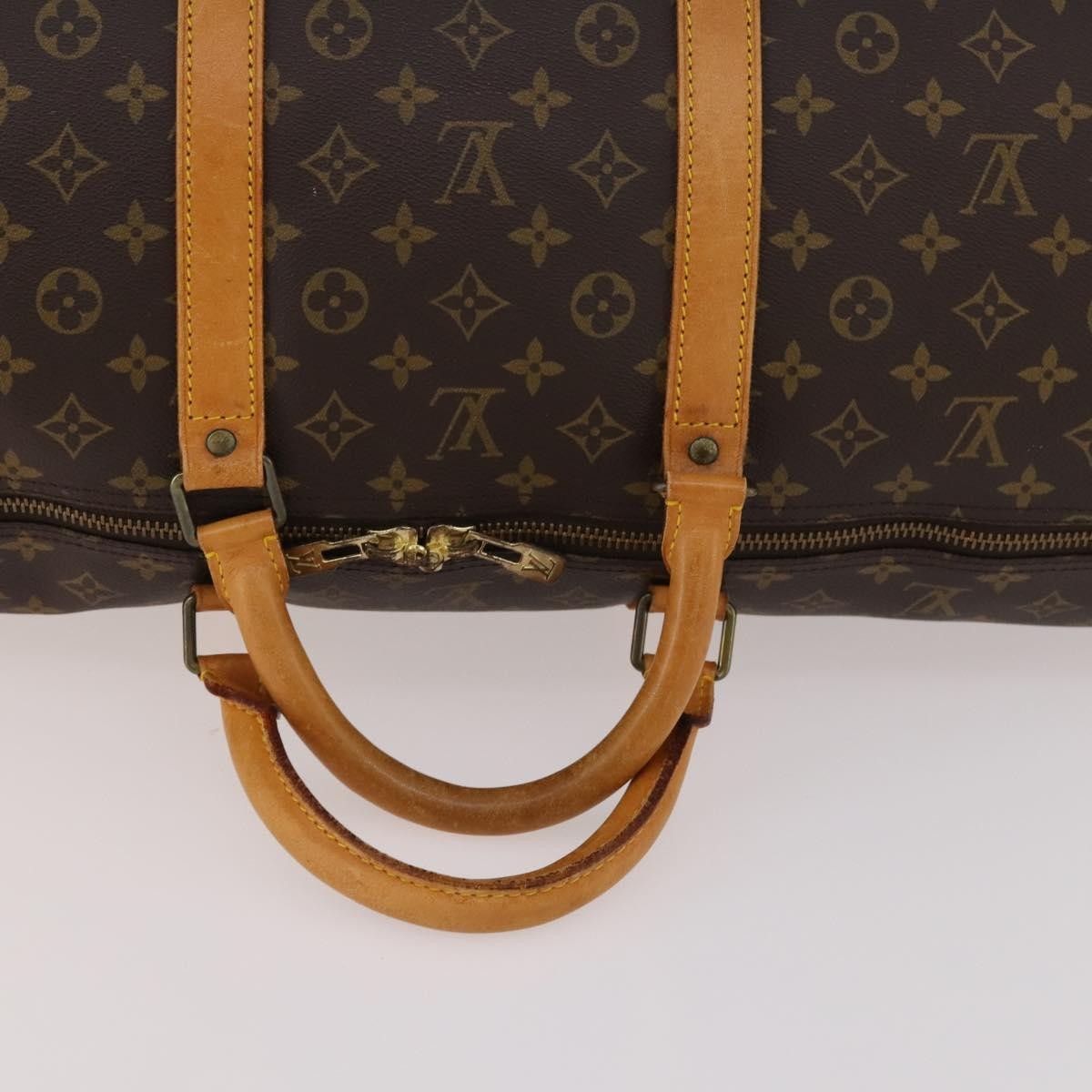 Louis Vuitton Keepall Bag Monogram Canvas Brown Canvas Travel Bag