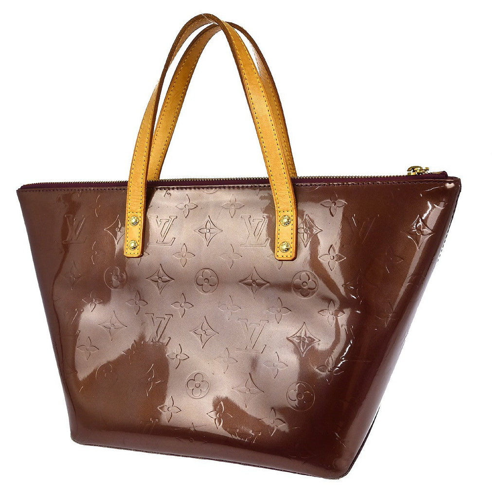 Louis Vuitton Bellevue Handbag Monogram Vernis Purple Patent_Leather Handbag