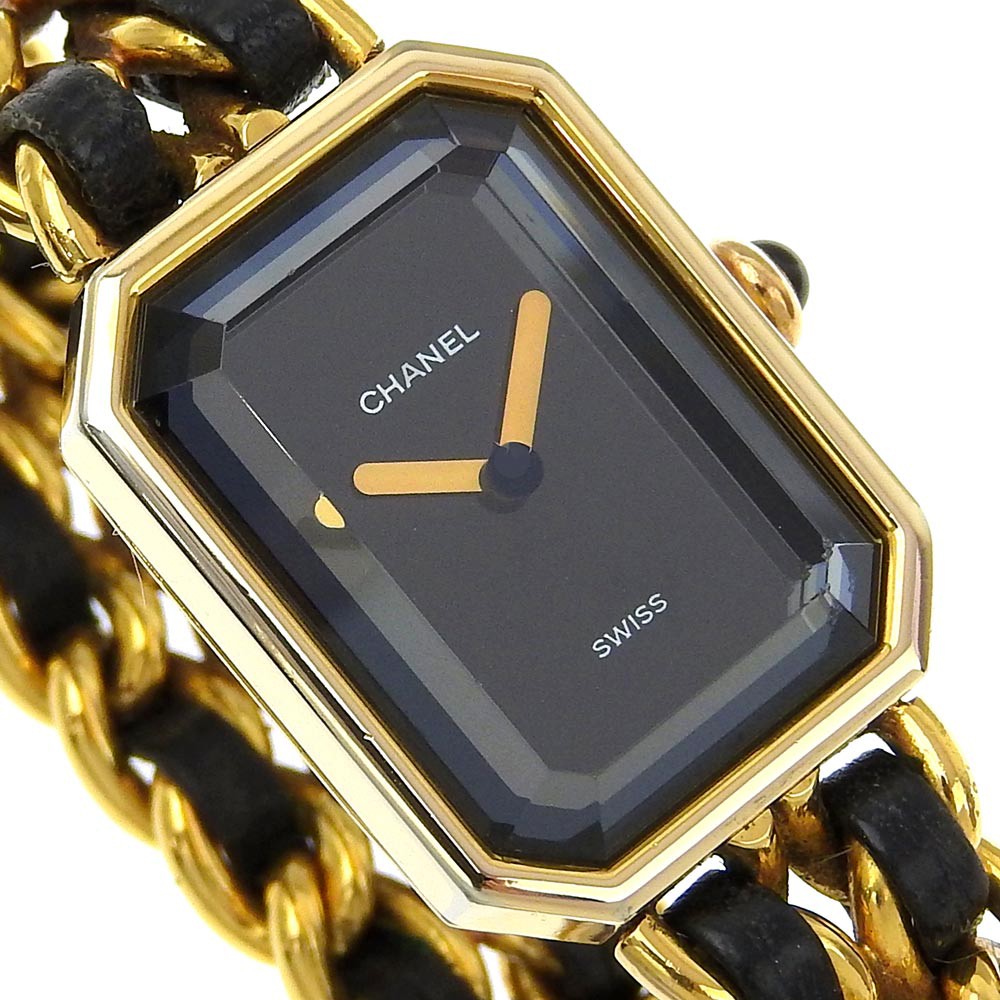 Chanel Premiere Rock Quartz Watch Plated Metal And Leather Watch