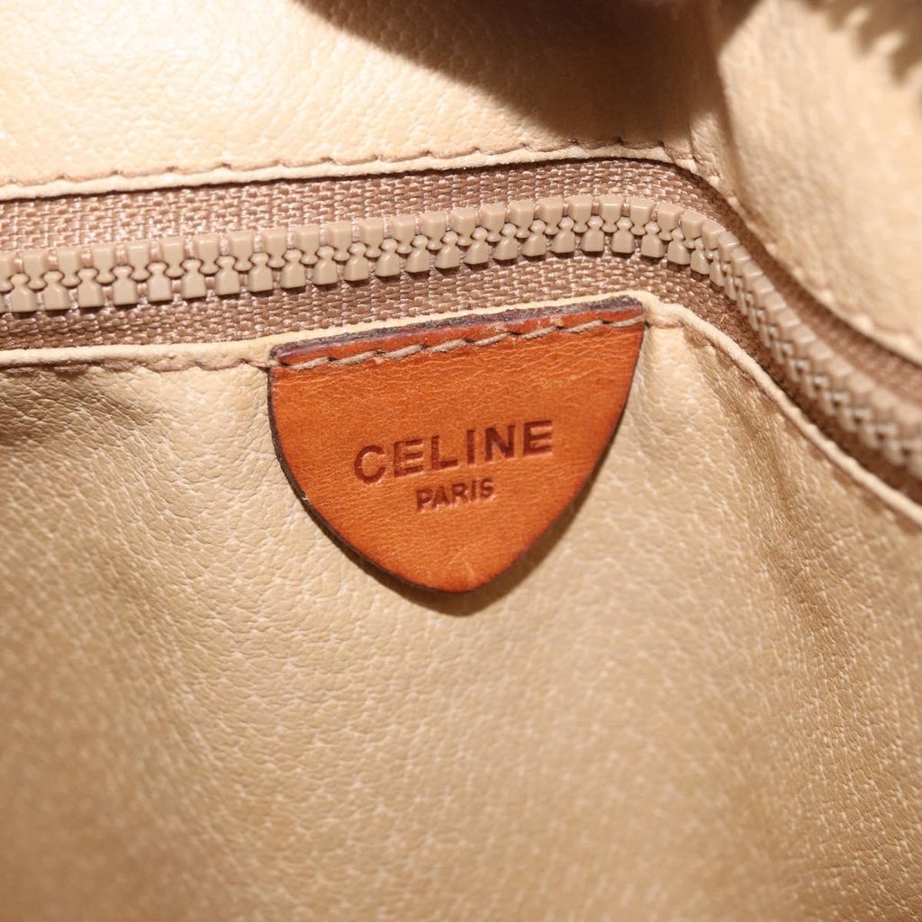 Celine Macadam Pochette Canvas And Leather Beige Canvas Clutche & Pouche Bag