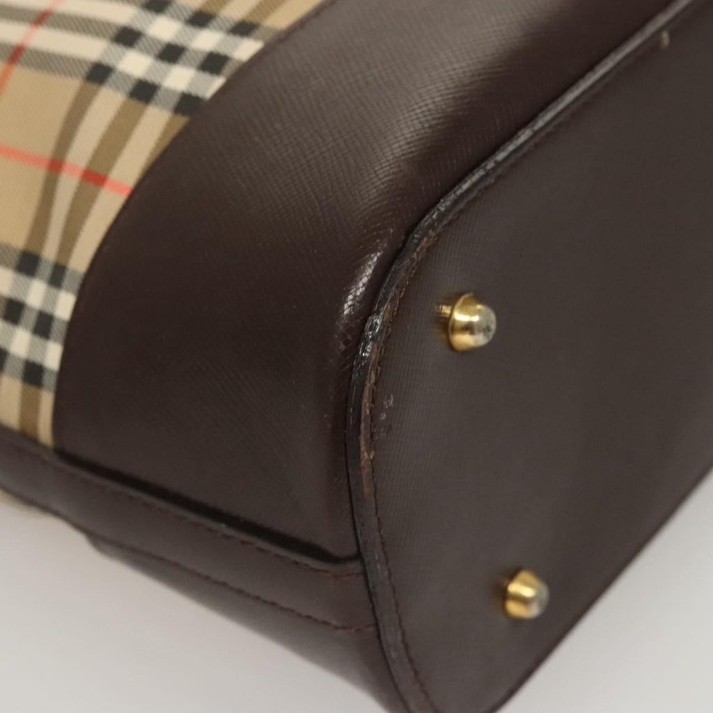 Burberry Nova Check Shoulder Bag Canvas And Leather Beige Canvas Shoulder Bag