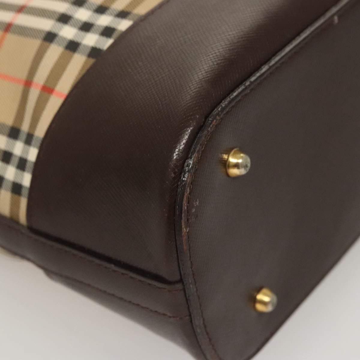Burberry Nova Check Shoulder Bag Canvas And Leather Beige Canvas Shoulder Bag