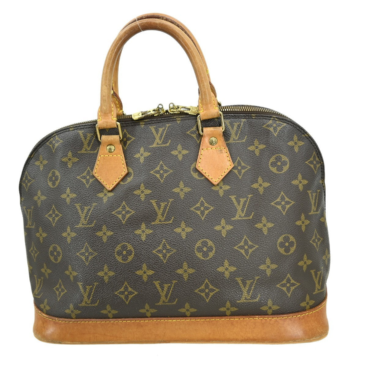 Louis Vuitton Alma Handbag Monogram Canvas Brown Canvas Handbag