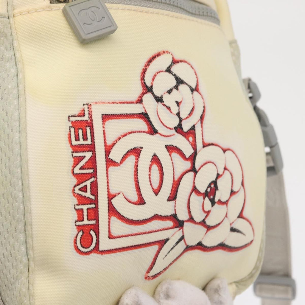 Chanel Sport Line Camera Crossbody Bag Nylon White Nylon Shoulder Bag Bag