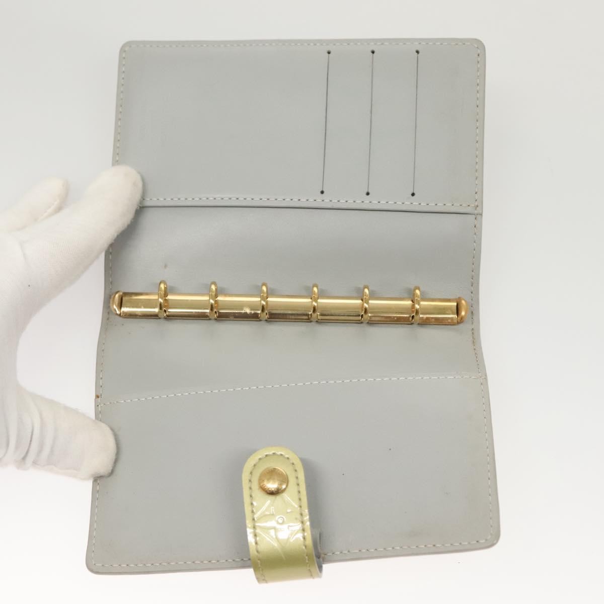 Louis Vuitton Agenda Cover Patent Leather Gray Patent_Leather Wallets Accessory
