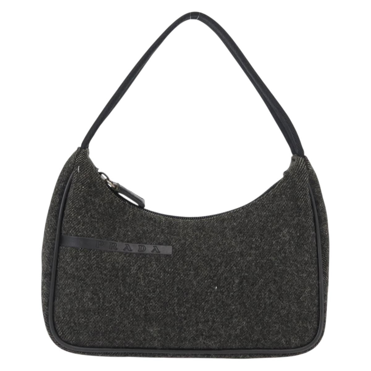 Prada Re-Edition 2000 Hobo Wool Gray Wool Handbag