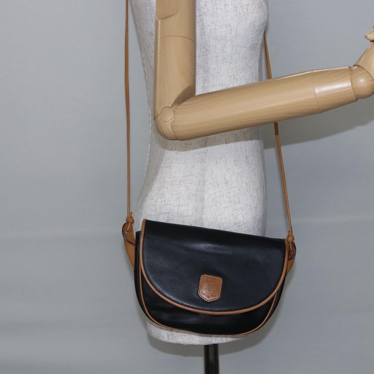 Celine Flap Shoulder Bag Leather Black Leather Shoulder Bag Bag