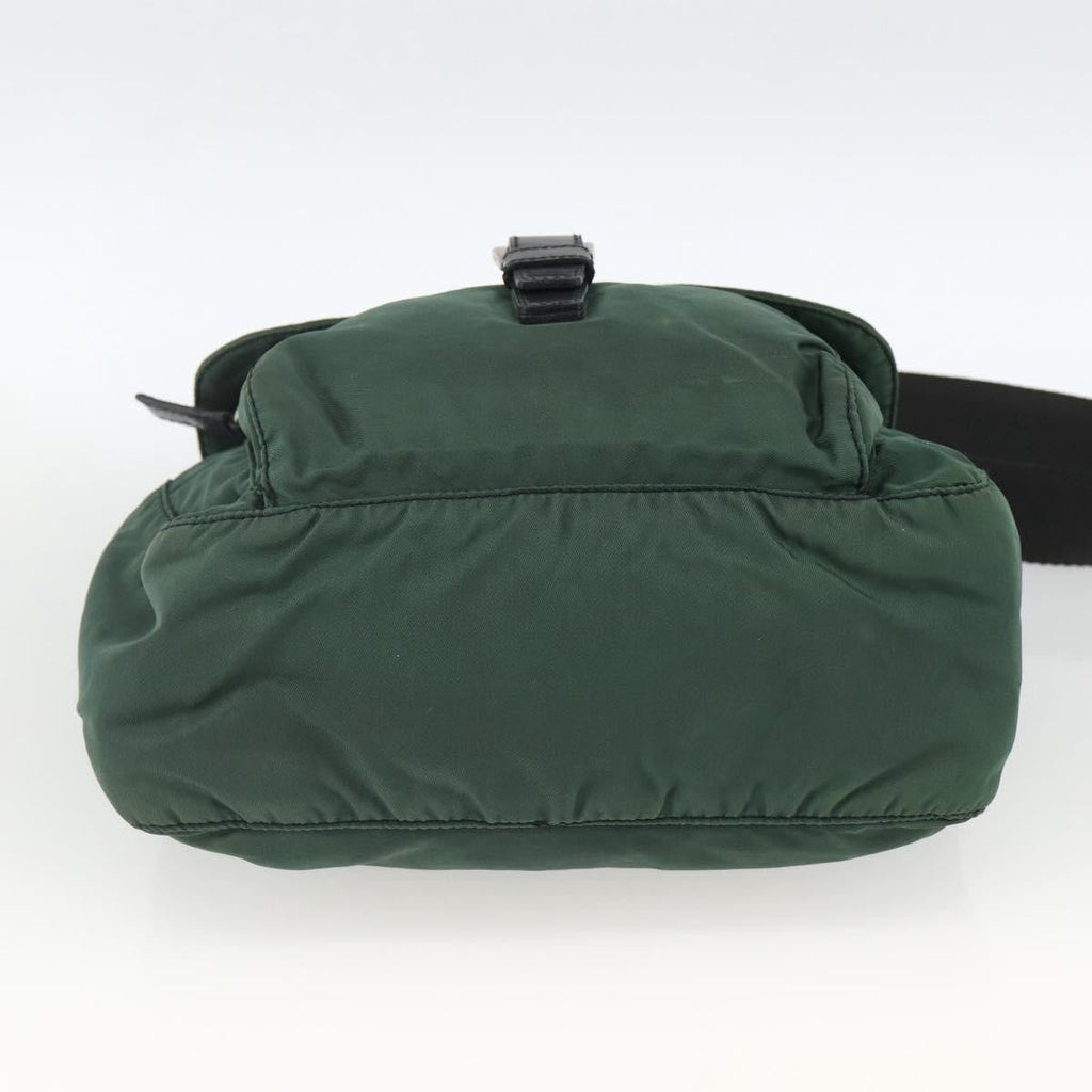 Prada Buckle Messenger Bag Tessuto Green Nylon Shoulder Bag Bag