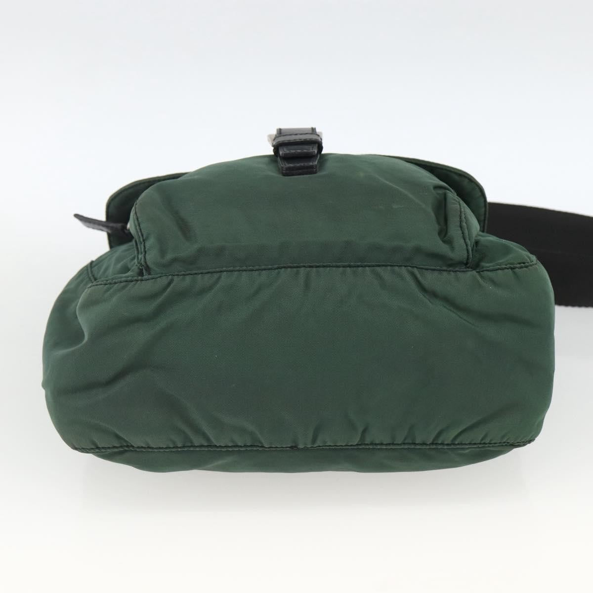 Prada Buckle Messenger Bag Tessuto Green Nylon Shoulder Bag Bag