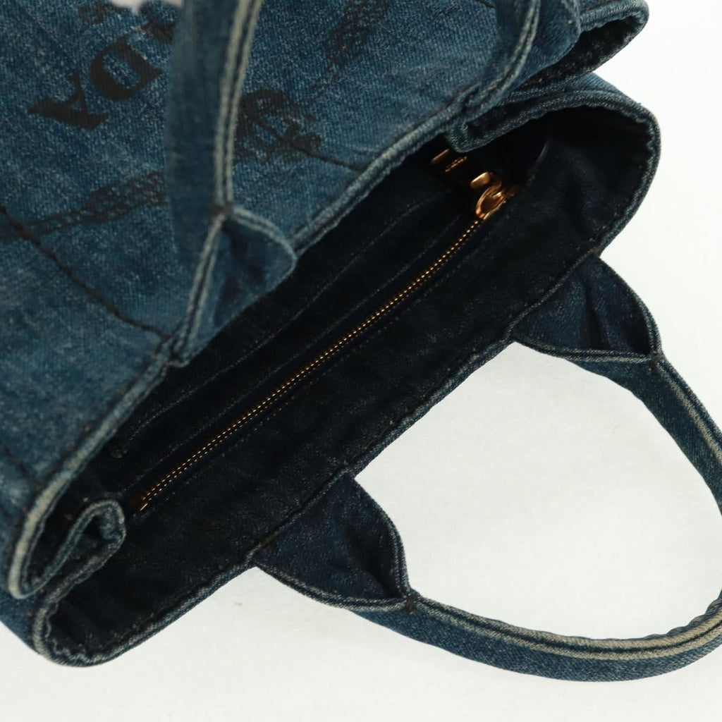 Prada Canapa Tote Denim Blue Denim_Jeans Tote Bag Bag