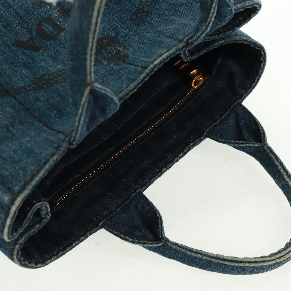Prada Canapa Tote Denim Blue Denim_Jeans Tote Bag Bag